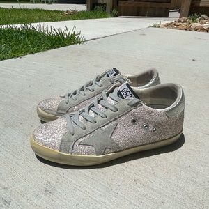 Pink glitter superstar Golden Gooses super hard to find!